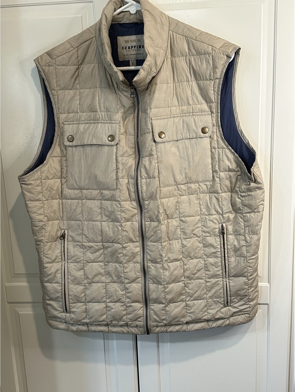 Scappino Men's Quilted Outdoor Vest Size L